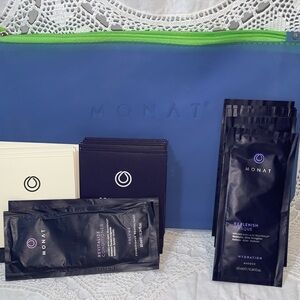 Monat Hair Styling SAMPLES with Blue and Green Pouch